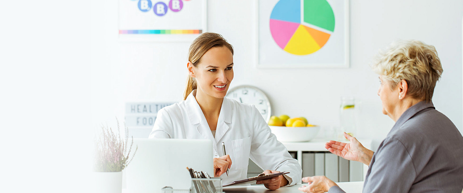 doctor with senior woman