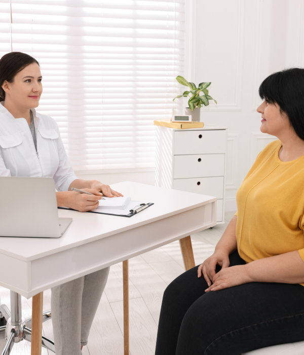 woman with her doctor